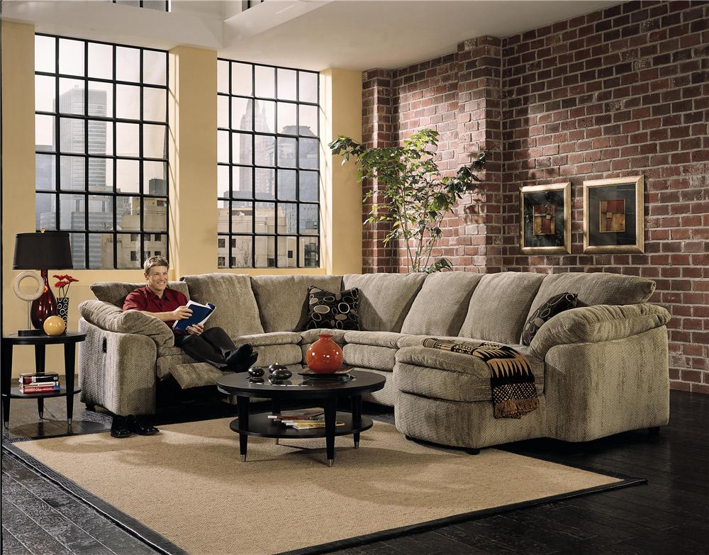 Klaussner Legacy Left Arm Reclining Love Seat and Right Arm Chaise